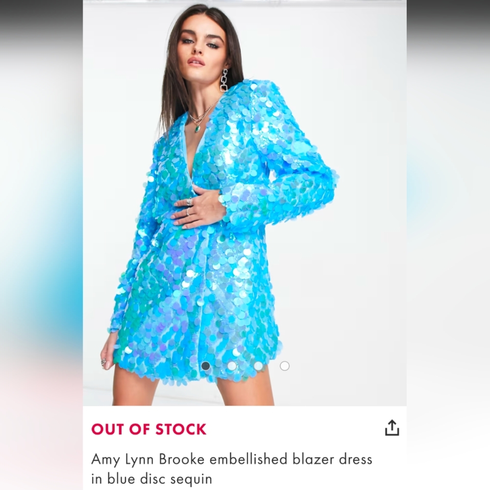 ASOS Amy Lynn Brooke Embellished Sequin Blazer Dress NWT